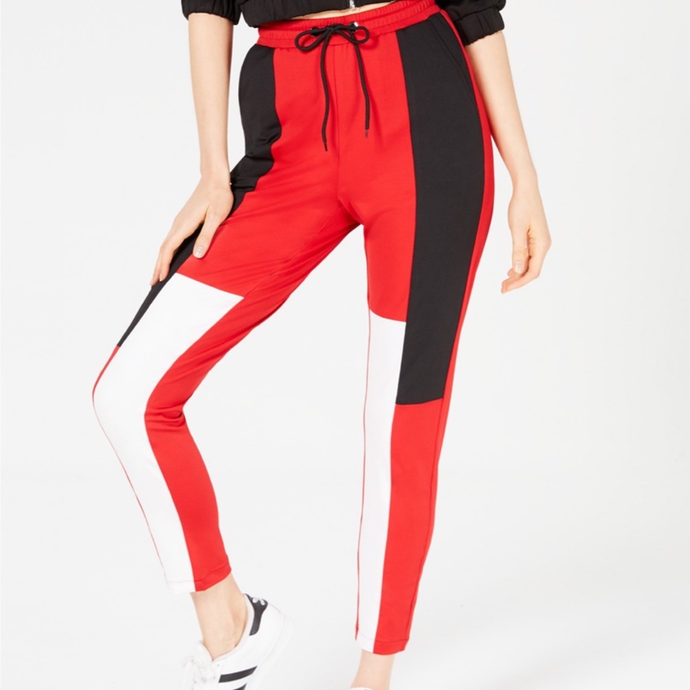 Colorblocked Skinny Jogger Pants